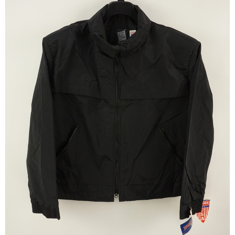 Vintage Deadstock Spiewak Hardshell Utility Jacket Men's XL Black Waterproof Zip